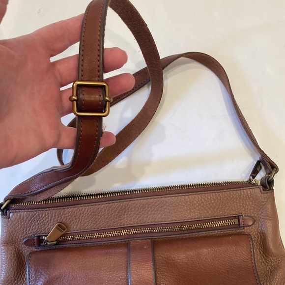 Fossil Kinley Crossbody Brown Leather Bag - Picture 14 of 17